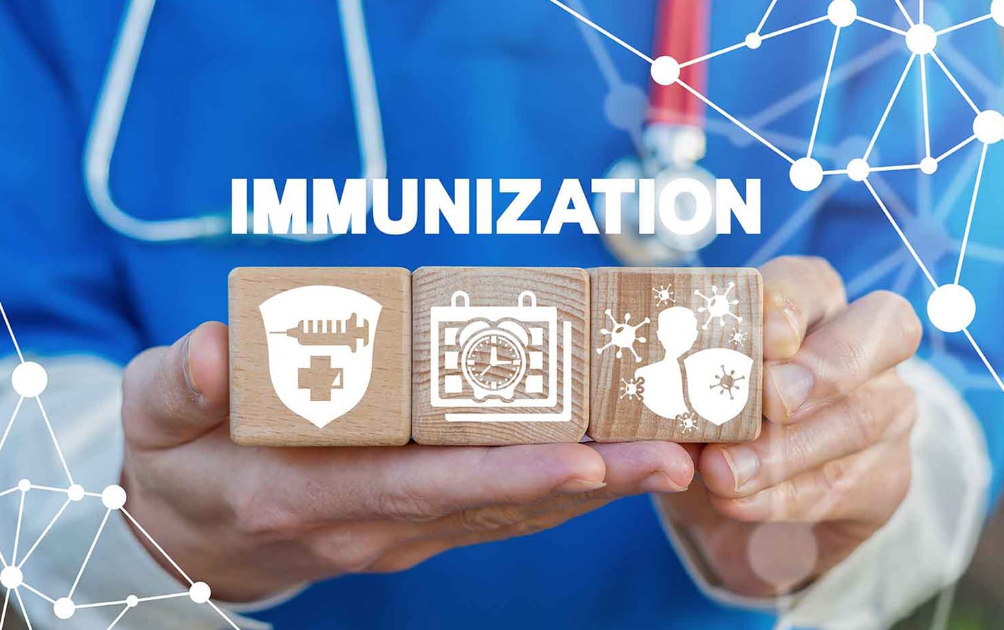 Visual representation of digital immunization evaluation and forecasting.